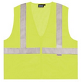 S15Z Aware Wear ANSI Class 2 Hi-Viz Lime Mesh Zipper Vest (2X-Large)
